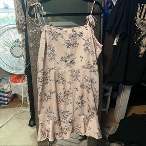 pink floral dress